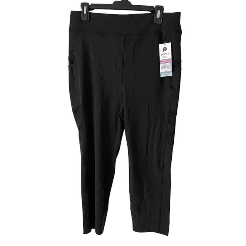 NWT Pop Fit Clothing “Violet” Black Crops-2XL